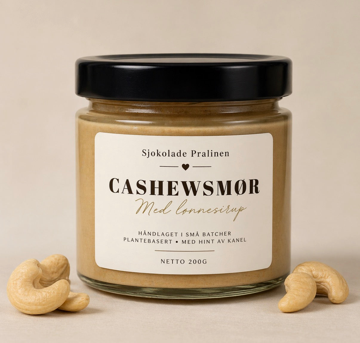 Cashewsmør med lønnesirup