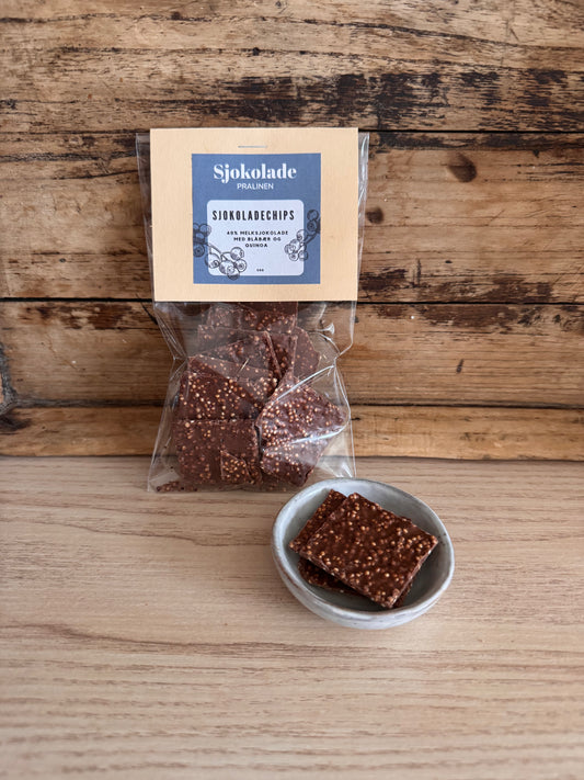 Sjokoladechips med blåbær